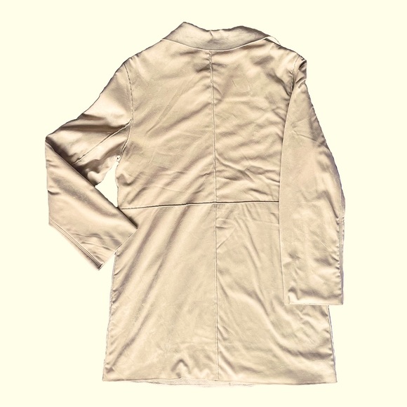 Casual mid-length coat collared outside velvet inner fleece woman size Small - Picture 2 of 3